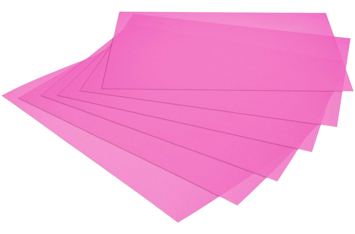 Kuber Industries 6 Pieces PVC Refrigerator/Fridge Multipurpose Drawer Mat Set(Pink)-CTKTC32288