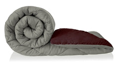Kuber Industries Comforter Double Bed|Dohar Blanket|Comforter for Heavy Winter|220 GSM Reversible Comforter|AC Quilt|Dohar|Blanket |Grey & Black|