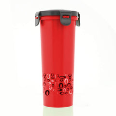 Kuber Industries Virgin Plastic klick Big Glass 2 Piece Tumbler/airtight Container Leakproof Storage with Lid 500ml (Multi) CTKTC034133