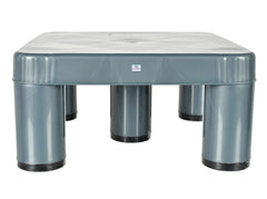 Heart Home Small Multipurposes Square Plastic Seating Stool/Patla (Grey)
