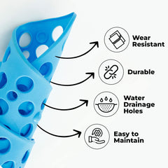 Kuber Industries Bathroom Mat|Anti Slip Mat for Bathroom Floor|Durable,Wear Resistant & Easy to Maintain|Foot Massager Door Mat with Water Drainage Holes|HY-03|40 x 70 cm,Sky Blue