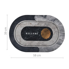 Kuber Industries Doormat|Doormat for Door Entrance|Doormats for Rooms|Doormat for Home|Memory Foam Welcome Doormat|Pack of 2 (White)