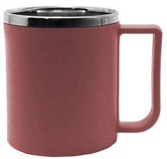 Kuber Industries Double Wall with Inner Stainless Steel Coffee/Tea/Milk Mug, Set of 3 (Brown)