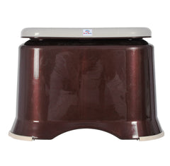 Heart Home Ultra 10 Anti-Slip Plastic Stool for Bathroom, Kitchen, Bedroom, Toy Room and Living Room (Brown)-46HH0142, Standard