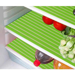 Kuber Industries 3 Piece Self Lining Design PVC Fridge Mat Set - 18"x12", Green