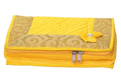 Kuber Industries Portable Jewellery Organizer With 6 Tranasparent Pockets (Yellow)-HS_38_KUBMART21238, Pack of 1