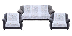 Kuber Industries Leaf Cotton 7 Pieces 5 Seater Sofa Cover with Center Table Cover (CTKTC28722, Multicolour, Standard)