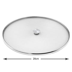Heart Home Stainless Steel Vessel Net Cover/Lid/Strainer/Splash & Splatter Guard, 11 Inch (Silver)