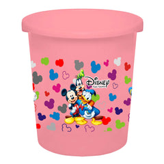 Kuber Industries Disney Team Mickey Print Plastic 2 Pieces Dustbin/Garbage Bin/Waste Bin, 5 Liters (Pink) -HS_35_KUBMARTS17318
