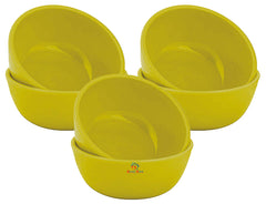 Heart Home Kuber Industries Round Microwave Safe Unbreakable Plastic Square Katori/Bowl Set for,Rice,Soup,Pasta,Salad Bowls, 250 Ml (Set of 6) Green-HEARTH15281, Standard