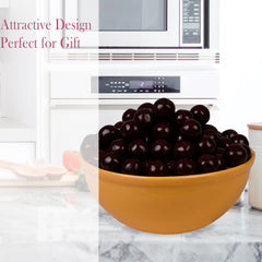 Heart Home Bowls|Plastic Dishwasher Safe Bowl|Multipurpose Serving Bowls|Bowls for Kitchen|Microwave Safe Bowls for Salad|Soup|Pasta|1500 ML|Pack of 6 (Yellow)