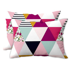 Kuber Industries Double Bedsheet with 2 Pillow Cover|Flower Print & Glace Cotton|Traingle Design Pillow Cover|Size 240 x 225 CM (Blue & Cream)-CTKTC40425