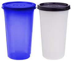 Kuber Industries Virgin Plastic Big Everday Big Glass 2 Piece Tumbler/airtight Container Leakproof Storage with Lid 500ml (Multi) CTKTC34149