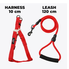 Kuber Industries Dog Harness and Leash Set, Red