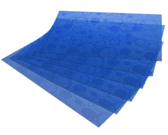 Kuber Industries Circle Design 6 Pieces PVC Refrigerator/Fridge Multipurpose Drawer Mat Set(Blue)-CTKTC032356