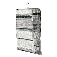 Kuber Industries Document Holder | PVC Lining Design Document Organizer | Double Sided Document Holder for Home | 7 Small Pocket with 3 Zipper | Gray & Black