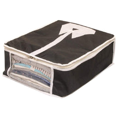 Heart Home Non Woven Shirt Cover Set of 3 Pcs,Black CTHH11836