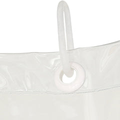 Kuber Industries Exclusive PVC 6 Strips AC Curtain|Eyelet Rings & WaterProof Material|.1 MM Thickness & Mold Mildew Free|Size 9 Feet (Transparent)