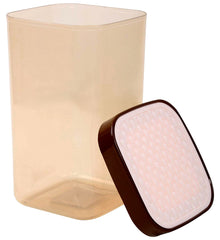 Heart Home Check Deisgn Lid Food Grade BPA Free Plastic Kitchen Container Set,2000ml, Set of 6 (White)