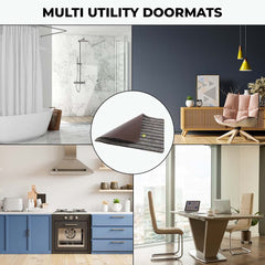 Kuber Industries Floor |Stylish Door Mat|Durable & Easy to Maintain|Multi-Utility Floor for Living Room,Bedroom,Bathroom,Kitchen,Entrances|38 x 58 cm|Brown, Pack of 5