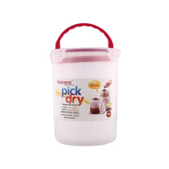 Kuber Industries Pick to Dry Plastic Container with Strainer, 1.8 litres, Transparent (CTKTC3558)