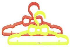 Kuber Industries Children's Mizano Plastic Hangers, Kids Hangers Ideal For Everyday Standard Use, Baby Hangers Kids (Peach & Yellow, 10 Pack)-KUBMART15049