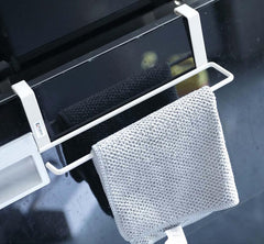 Kuber Industries Tissue Paper Holder|Wall Mounted Napkin Holder For Bathroom|Multipurpose Cloth & Tissue Paper Holder|Iron Spray Build|Easy Installation|Bathroom & Kitchen Organizer|ZT-3120(W)|White