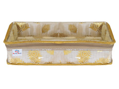 Heart Home Feather Design Laminated 1 Rod Box, Organizer For Bangle, Watches, Bracelets, Jewellery With Tranasparent Top - Pack of 2 (Gold)-47HH0172