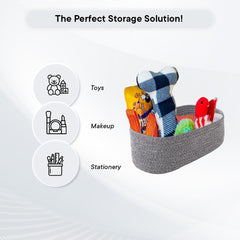 Kuber Industries Pack of 3 Cotton Woven Storage Basket With Handle | Shelf Basket Hamper | Organizer for Toys, Socks, Cosmetic | Capacity 9.2L, 3L, 3L | Stylish and Functional Organization Solution