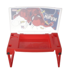 Heart Home Multiuses Spidermen Print Plastic Study Desk/Laptop Table with Camparment for Home & Office (Red) 52HH4107