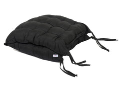 Heart Home 18 * 36 Inch Microfiber Non Slip Rocking Chair Back and Seat Cushion with Ties (Black) (Model: HS_37_HEARTH020803)