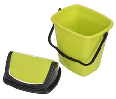 Kuber Industries Plastic Dustbin/Wastebin With Swing Lid With Handle, 7 Liter (Green)-47KM0821