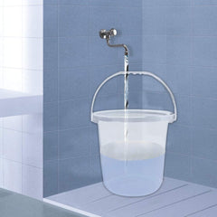 Heart Home 2 Pieces Unbreakable Virgin Plastic Strong Transparent Bathroom Bucket 16 LTR (White)- HEART7106