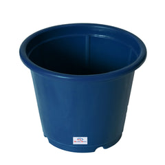 Heart Home Plastic Planters|Gamla|Flower Pots for Garden Nursery Home Décor,8"x6",Pack of 8 (Blue)