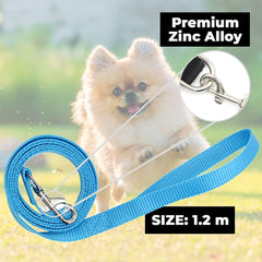 Kuber Industries Small Dog/Cat Chest Harness with Nylon Leash I No Pull, Soft Padded and Breathable Pet Vest I Adjustable, Reflective I Easy Control Pet Chest Belt I (XX-Small,Blue)