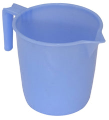 Kuber Industries 2 Pieces Unbreakable Virgin Plastic Multipurpose Bathroom Stool & Mug Set (Blue)