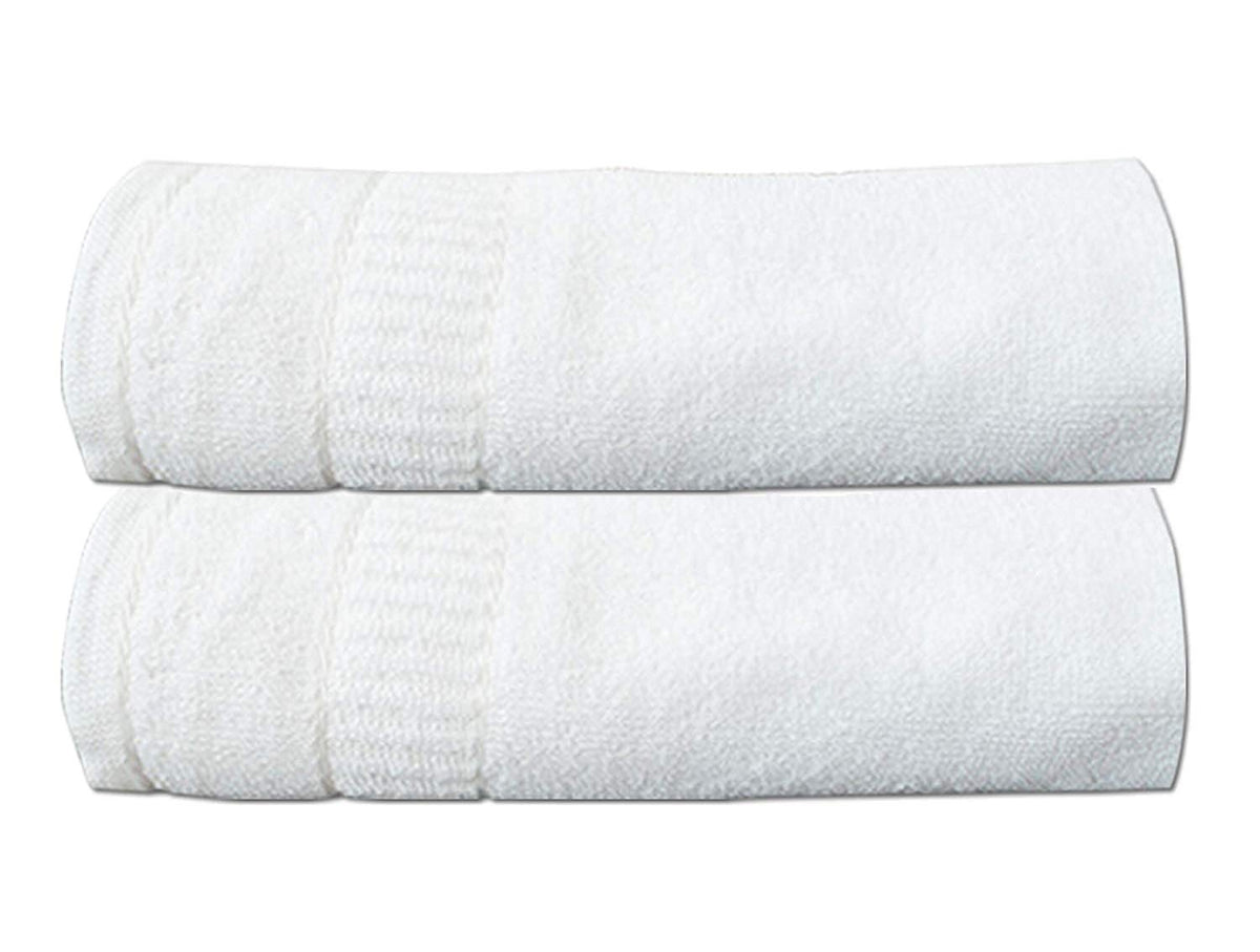 Kuber Industries 100% Cotton 2 Pieces Full Size Bath Towel 30"x60" (White)