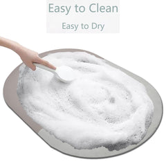 Kuber Industries Bathroom mat|Bathroom mat Super Absorbent Floor mat|Anti-Skid Bathroom mat|Memory Foam Bathroom Rug Mat (Beige)