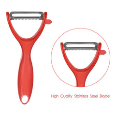 Heart Home Peeler|Plastic Vegetable Peeler|Fruit Peeler|Non-Slip Handle|Steel Sharp Straight Blade|Y Shaped Peeler|Kitchen Peeler|Pack of 3 (Multicolor)