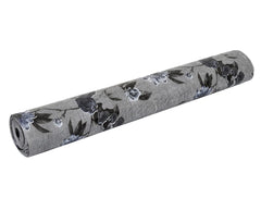 Kuber Industries Flower Printed PVC Anti Slip Skid Shelf Mat, 5 Mtr- Pack of 2 (Grey),Standard