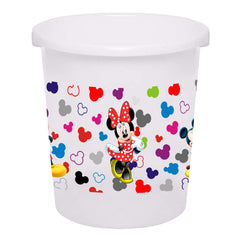 Kuber Industries Disney Team Mickey Print Plastic 3 Pieces Garbage Waste Dustbin/Recycling Bin for Home, Office, Factory, 5 Liters (White) -HS_35_KUBMARTS17343