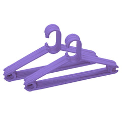 Heart Home Plastic 12 Pcs Hanger Set for Wardrobe (Purple)- CTHH22408