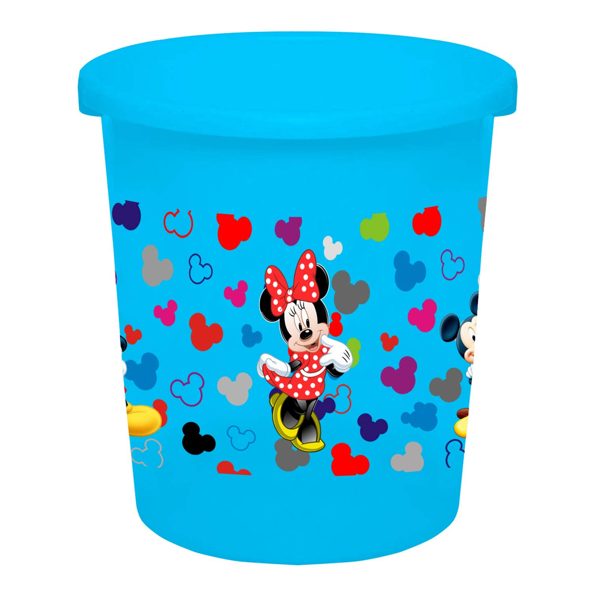 Kuber Industries Disney Team Mickey Print Plastic 2 Pieces Garbage Waste Dustbin/Recycling Bin for Home, Office, Factory, 5 Liters (Blue) -HS_35_KUBMARTS17329