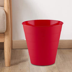 Kuber Industries Dustbin|Plastic Dustbin|Dustbins for Kitchen|Dustbin For Bedroom,Hall|Dustbin For office|8 Litre Dustbin|Pack of 2 (Red)