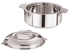 Kuber Industries Solid Casserole/Hot-Pot, Chapati Box/Container/Case in Stainless Steel (CAS15K14, Silver, 1800 ml)