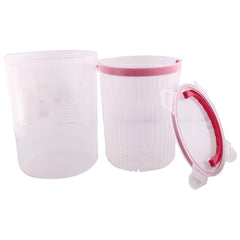 Kuber Industries Pick to Dry Plastic Container with Strainer, 1.8 litres, Transparent (CTKTC3558)