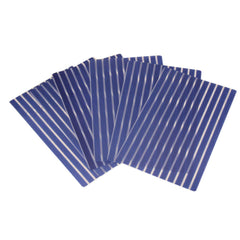 Kuber Industries Lining Design PVC 6 Piece Refrigerator Drawer Mat Set - Blue