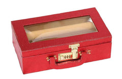 Kuber Industries Exclusive Wooden 1 Piece Two Rod Bangle Storage Box with Lock System (Maroon) -CTLTC38890