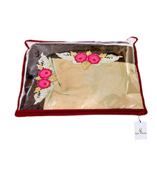 Kuber Industries Non Woven Single Packing Saree Cover 24 pcs Set (Maroon),CTKNEW108