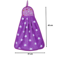 Kuber Industries Soft Cotton Star Print Super Absorbent Hanging Napkin|Hand Towel for Washbasin & Kitchen,Pack of 8,(Assorted)